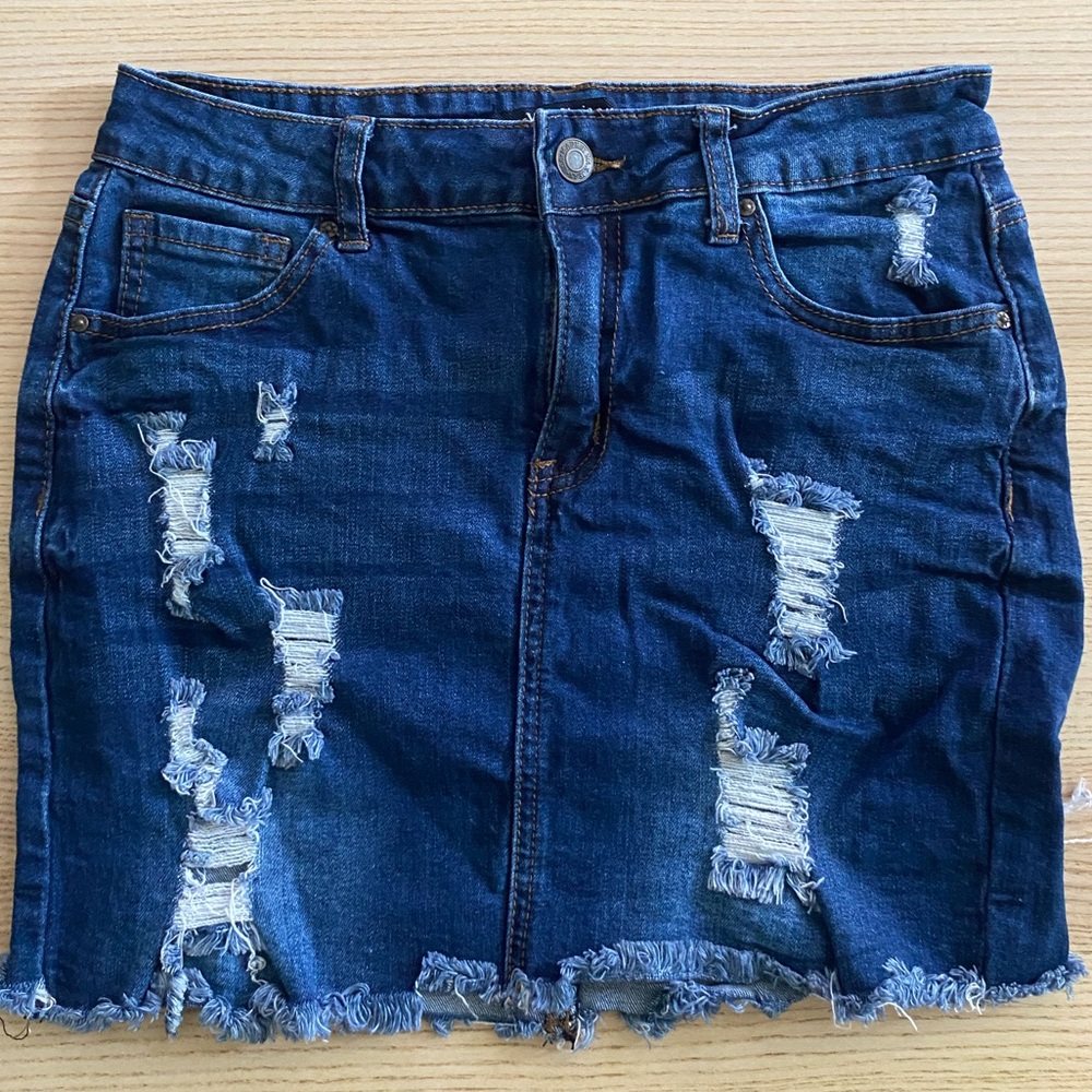 Wax Jeans Sz Medium Skirt in Deep Blue